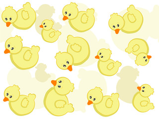 Pattern from chickens  - vector illustration