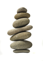 Isolated Balanced stone stack or tower