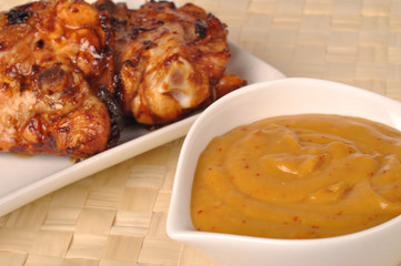 Grilled chicken with sauce