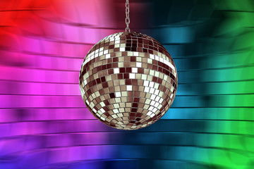 disco ball with lights - retro party background