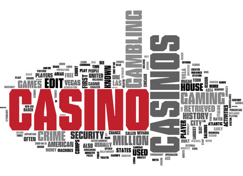 Casino and Gambling word cloud