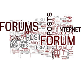 Web Forum tag cloud
