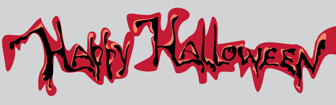 Happy Halloween stylized vector text