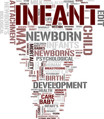 Fototapeta premium Infant word cloud
