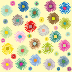 Fototapeta na wymiar colored flowers pattern