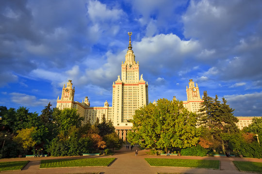 Main building of Moscow State University, Moscow, Russia