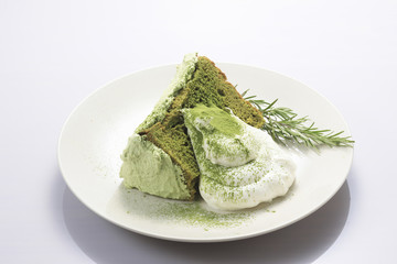 抹茶のシフォンケーキ