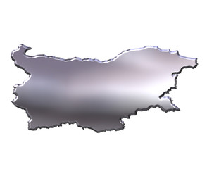 Bulgaria 3D Silver Map