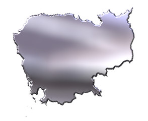 Cambodia 3D Silver Map