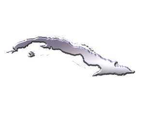 Cuba 3D Silver Map