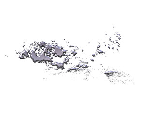 Eland Islands 3D Silver Map