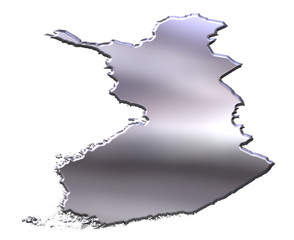 Finland 3D Silver Map