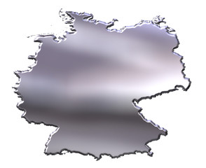 Germany 3D Silver Map