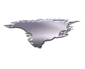 Greenland 3D Silver Map © Georgios Kollidas