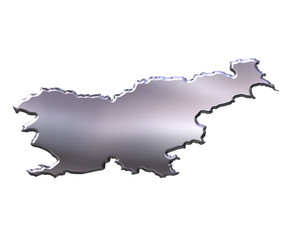 Slovenia 3D Silver Map