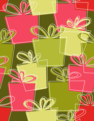 Gift boxes - seamless pattern
