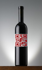Rotwein mit Qr Etikett