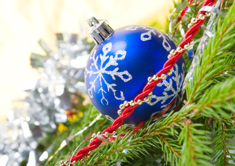 Christmas decoration on the tree .