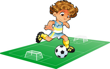 Baby Soccer Player with background