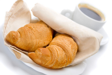 Croissants with coffee