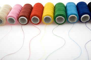 Coils of colour threads