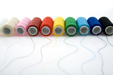Coils of colour threads