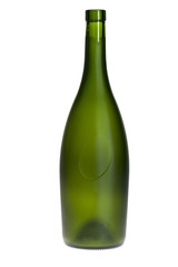 Green Empty wine bottle