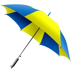 yellow-blue umbrella