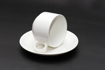A white cup of coffee
