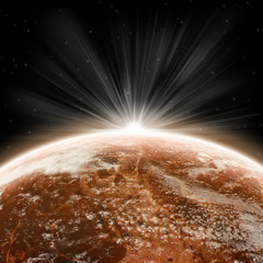 Red Planet Earth Halo - Univers Exploration