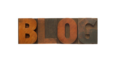 blog in wood type