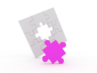 Jigsaw Puzzle representing teamwork and success