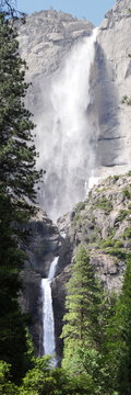 waterfall closeup in yosemite park