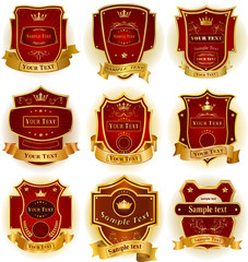 Decorative labels collection vector