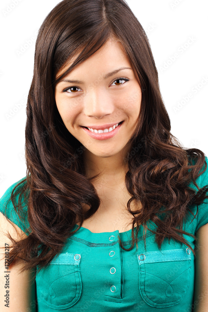 Wall mural smiling young woman