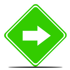 Directional road sign