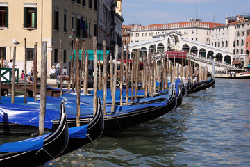 Gondolas on the grand canal