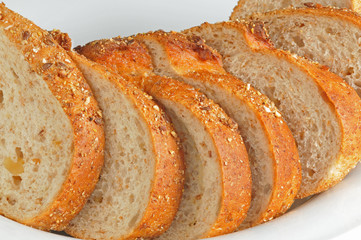 walnut bread in the plate