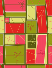 Gift boxes - seamless pattern