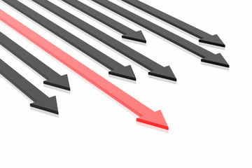 Success arrow isolated in the white background