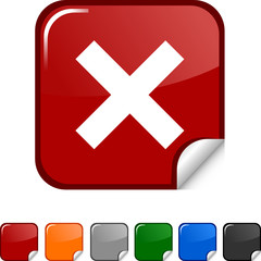 Abort  sticker icon. Vector illustration