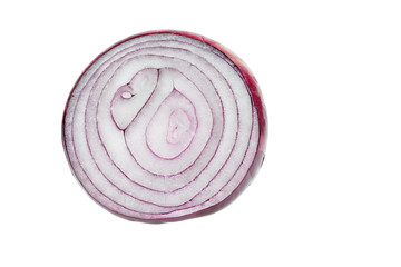 red onion isolated close up