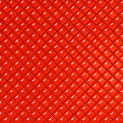 赤いエナメルのキルティング