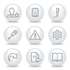 Gray icons set 7