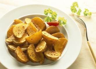 Kartoffelecken kartoffeln fleisch restaurant gericht
