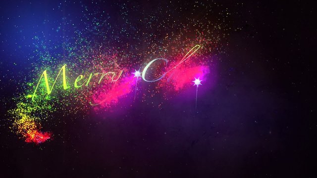 Merry christmas. Magic strs.