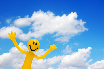 A happy face and blue sky