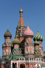 Saint Basil Cathedral at Red Square in Moscow Russia