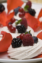 meringue with wild berries