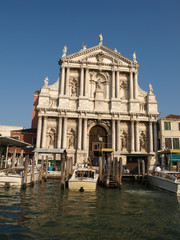 Fototapeta na wymiar Fasada kościoła Scalzi - Wenecja, Włochy